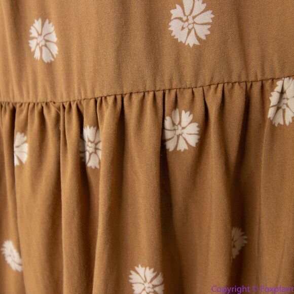 NEW Madewell Tie-Neck Tiered Mini Dress in Bloom Dot, ND169, XL - Picture 15 of 16